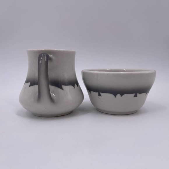 Jackson China Restaurant Ware Pitcher Open Top Bowl Set White Gray Findlay Ohio - Picture 4 of 7